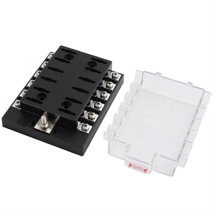 1 Input 12 Output Multiway 12 Way ATC Blade Fuse Box Holder Waterproof Block Panel Board